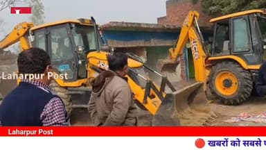 लहरपुर में छुट्टी के दिन भी तहसील प्रशासन का गरजा बुलडोजर, अवैध रूप से बनाई गई 9 दुकानों को गिराया।
#laharpurpolice #lah...