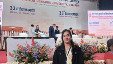 डूंगला: एमएलएसयू दीक्षांत समारोह में बड़ी सादड़ी की नेहा जांगिड को मिला स्वर्ण पदक