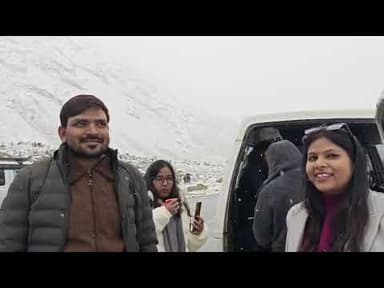 शिंकुला दर्रे पर ताज़ा बर्फबारी...///