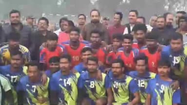 पोटका: सांसद खेल महोत्सव 2025: जुड़ी में फुटबॉल टूर्नामेंट के फाइनल में सांसद विद्युत वरण महतो पहुंचे