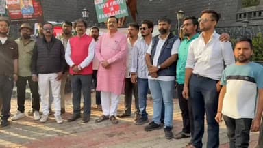 અંકલેશ્વર: કરણી સેના દ્વારા બાંગ્લાદેશમાં હિન્દૂ યુવાનની હત્યાના વિરોધમાં જોગર્સ પાર્ક ખાતે વિરોધ પ્રદર્શન યોજાયું