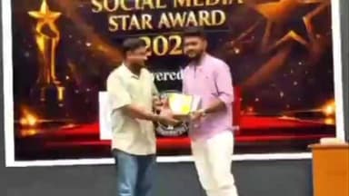 નાંદોદ: નર્મદા જિલ્લા મા મોજીલુ રાજપીપળા નામની સોશિયલ મીડિયા ચેનલ ના દેવ શાહ ને સ્ટાર એવોર્ડ મળ્યો