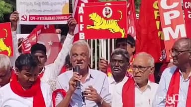 ఖైరతాబాద్: ఉపాధి హామీ పథకం సవరణపై సికింద్రాబాద్లో వామపక్ష పార్టీల ఆధ్వర్యంలో నిరసన ధర్నా