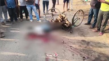 ଲାଞ୍ଜିଗଡ: ଅମ୍ବାଦୋଲା ରେ ମର୍ମନ୍ତୁଦ ସଡକ ଦୁର୍ଘଟଣା, ଟ୍ରକ ଚାପାରେ ଗଲା ଜୀବନ।