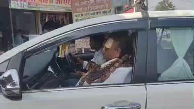 साईं खेड़ा: कंप्यूटर बाबा का साईंखेड़ा में आगमन, गौ माता को राष्ट्र माता बनाने का दिया संदेश