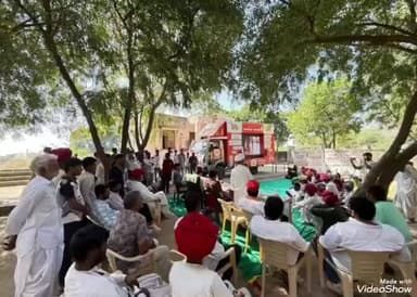 आहोर: आहोर में पहुंचने पर विकास रथ का स्वागत किया गया, विधायक ने किया संबोधन