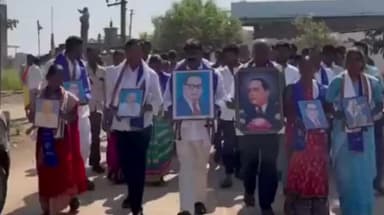 సంగారెడ్డి: అల్లాపూర్ గ్రామంలో అంబేద్కర్ చిత్రపటాలతో ప్రమాణస్వీకారం చేసిన సర్పంచ్ మరియు వార్డు సభ్యులు