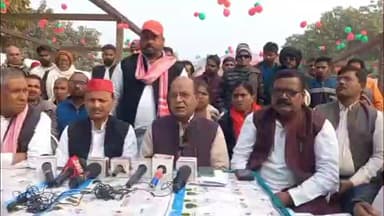 मुहम्मदाबाद: मोहम्मदाबाद में आयोजित पीडीए महापंचायत चौपाल के मुख्य अतिथि राम आसरे विश्वकर्मा ने कहा, 27 में बनेगी सपा की सरकार