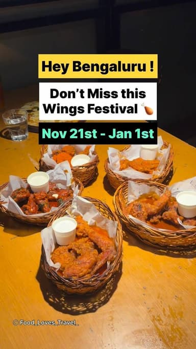 📍Plan B , Kammanahalli, Bangalore.
🍗 WINGS FESTIVAL
📅 21st Nov – 1st Jan
10 brand-new flavours all festival long.
📅 DE...
