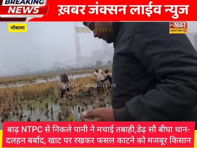 बाढ़ NTPC से निकले पानी ने मचाई तबाही,डेढ़ सौ बीघा धान-दलहन बर्बाद, खाट पर रखकर फसल काटने को मजबूर किसान।।
#viral2025シ ...
