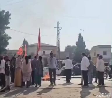 चितलवाना: आहोर में बांग्लादेशी हिंदुओं पर अत्याचार के खिलाफ हुआ जमकर प्रदर्शन