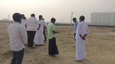 திருப்போரூர்: திருப்போரூர் சட்டமன்ற தொகுதிக்கு இபிஎஸ் வருகை ஒட்டி முன்னேற்பாடு பணிகள் தீவிரமாக நடைபெற்ற வருகிறது