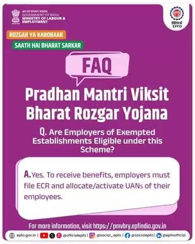 Pradhan Mantri Viksit Bharat Rozgar Yojana