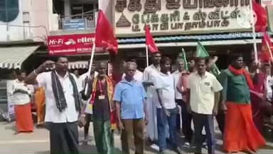 குளித்தலை: நாம் தமிழர் கட்சி சார்பில் அரசு பேருந்துகளில் தமிழ்நாடு ஸ்டிக்கர் ஒட்டியும் பெயிண்ட் ஸ்பிரே அடித்து கண்டன கோஷங்களை எழுப்பி போராட்டம்