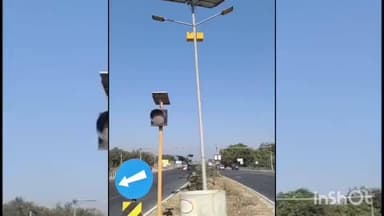 ઊંઝા: ઊંઝા હાઈવે પર 20 સોલાર થાંભલા નંખાયા રૂપિયા 8 લાખનો ખર્ચો