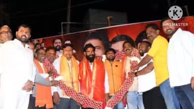 हिंगोली: नवनिर्वाचित नगराध्यक्ष श्रीराम बांगर यांचा सत्कार अकोला बायपास येथे सत्कार