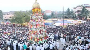 ಬಸವಕಲ್ಯಾಣ: ಹಾರಕೂಡನಲ್ಲಿ ಶ್ರೀ ಚನ್ನಬಸವ ಜಾತ್ರಾಮಹೋತ್ಸವ ನಿಮಿತ್ತ ಅದ್ದೂರಿಯಾಗಿ ಜರುಗಿದ ರಥೋತ್ಸವ