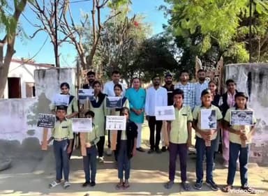 भीनमाल: जीवाणा में अरावली बचाओ अभियान के तहत पर्यावरण संरक्षण के लिए निकाली गई जागरूकता रैली