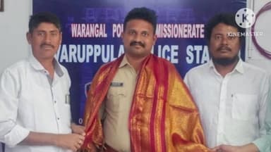 జనగాం: ప్రశాంత ఎన్నికలు నిర్వహింఛిన దేవరుప్పల SI సృజన్ కుమార్ ను సన్మానించిన నల్లకుంట తండా గ్రామ సర్పంచ్ మరియు వార్డు మెంబర్లు