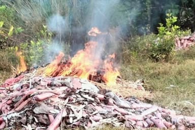 వేపాడ: సీజ్ చేసిన 15 టన్నుల క్వారీ రాళ్ల పేల్చే మందు గుండు సామాగ్రి ధ్వంసం ఎస్ కోట రూరల్ సర్కిల్ ఇన్స్పెక్టర్ ఎల్.అప్పలనాయుడు