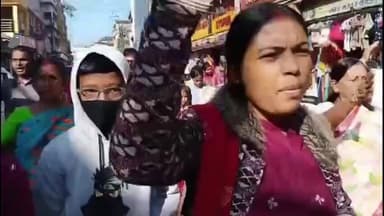 শিলচর: বাংলাদেশে সংখ্যালঘু নির্যাতনের প্রতিবাদে শিলচরে AIDSO-র প্রতিবাদী মিছিল