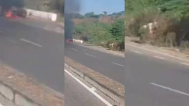 પોશીના: અંબાજી હાઈવે રોડ ઉપર એક ઈકો કારમાં આગ ભભૂકી ઉઠી, ફાયર વિભાગે આગ પર કાબુ મેળવ્યો