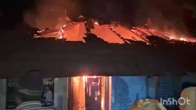 हिरणपुर: कदमटोला गांव में किराना दुकान में आग लगने से ₹3 लाख की सामग्री जलकर राख