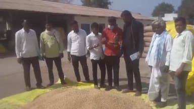 జుక్కల్: మద్నూర్ వ్యవసాయ మార్కెట్ యార్డులో, 21,006 బస్తాల పంటను కొనుగోలు చేసిన, సొసైటీ అధికారులు, కొనుగోలు ప్రక్రియ నిరంతరం