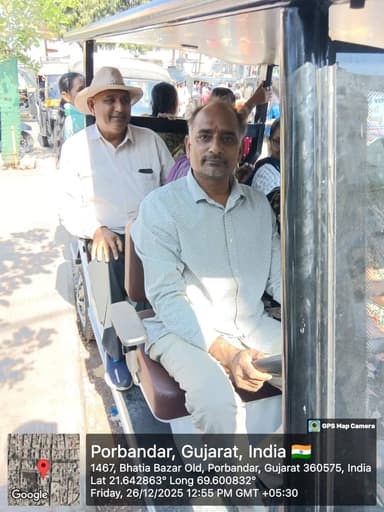 પોરબંદર મહાનગરપાલિકા દ્વારા તા. ૨૬-૧૨-૨૦૨૫ ના રોજ પ્રવાસીઓ અને નાગરિકોની સુવિધા માટે શીતલા ચોક થી કીર્તિ મંદિર સુધી નિઃશ...