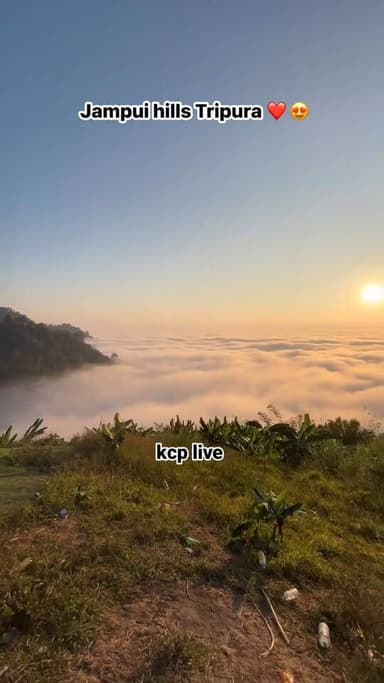 জম্পুই পাহাড়ের প্যারাগ্লাইডিং ভিউ পয়েন্টের অপরূপ সৌন্দর্য। । The beauty of the paragliding view point at Jampui Hills....
