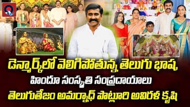 డెన్ మార్క్ లో వెలిగిపోతున్న తెలుగు భాష | హిందూ సంస్కృతి సాంప్రదాయాలు | Qtv media