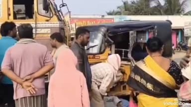 గజపతినగరం: కోమటిపల్లి జంక్షన్లో జాతీయ రహదారిపై ఆటోను ఢీకొట్టిన లారీ: ఇద్దరికీ తీవ్ర గాయాలు