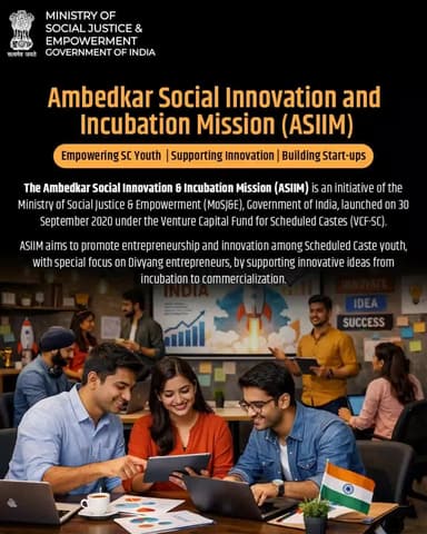 Turning ideas into opportunities.
ASIIM empowers SC youth to innovate, build start-ups, and shape a brighter future.
#ASIIM #SocialInnovation #StartupIndia #E