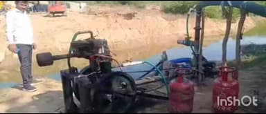 સાંતલપુર: સરસ્વતીના કુબામાં ખેડૂતે પાણી ઉઠાવવાનું મશીન ડીઝલ ખર્ચ બચાવવા ગેસથી ચલાવી અવનવો પ્રયોગ કર્યો