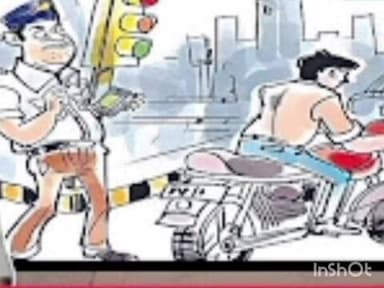 कोरपना: गडचांदूर शहरात कर्कश आवाजाच्या बुलेटवर वाहतूक पोलिसांची कारवाई