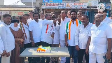 జన్నారం: జన్నారంలో ఘనంగా కాంగ్రెస్ పార్టీ ఆవిర్భావ దినోత్సవం