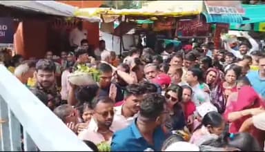 खुलताबाद: श्री घृष्णेश्वराचे दर्शन गाभाऱ्याबाहेरूनच, प्रचंड गर्दी उसळल्याने निर्णय, व्हीआयपी प्रोटोकॉलही बंद