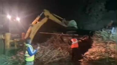 बैतूल नगर: बैतूल-नागपुर फोरलेन पर हादसा: गन्ना ट्रॉली पलटी, ट्रक से टकराई वैन, ड्राइवर गंभीर घायल