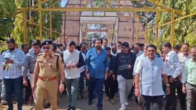 सातारा: साहित्य संमेलनाचे तयारीची मंत्री शिवेंद्रसिंहराजे यांनी केली पाहणी