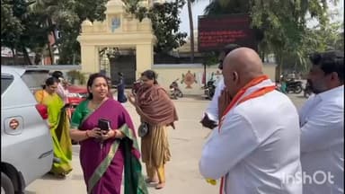 కుప్పం: కాణిపాకం స్వామివారి సేవలో సినీ నటుడు బాలకృష్ణ సతీమణి వసుంధర దేవి కుటుంబ సభ్యులు