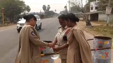 తిరువూరులో ప్రమాదాల నివారణకు రేడియం స్టిక్కర్లు