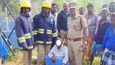 சோளிங்கர்: காட்டுப்பாக்கம் பகுதியில் அமைந்துள்ள தண்ணீர் டேங்க் மீது ஏறிய மனநலம் பாதிக்கப்பட்ட முதியவரை தீயணைப்புத் துறையினருடன் பாதுகாப்பாக மீட்ட காவல்துறை