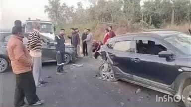 ज्वालामुखी: ज्वालामुखी में अधे दी हटी के पास हाईवे पर एक खड़ी कार को दूसरी कार ने पीछे से मारी टक्कर, हादसे में कोई हताहत नहीं