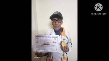 सतनाली: ढाणी भालोठिया के बुजुर्ग रामस्वरूप भालोठिया ने जीता स्वर्ण पदक