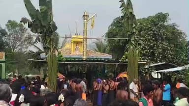நத்தம்: மணக்காட்டூர் தர்மசாஸ்தா ஐயப்பன் கோவிலில் பூக்குழி இறங்கி நேர்த்திக்கடன் செலுத்திய ஐயப்ப பக்தர்கள்