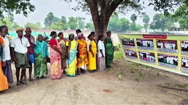 சின்ன சேலம்: கருந்தாலங்குறிச்சி கிராமத்தில் செய்தி மக்கள் தொடர்பு துறை சார்பில் நடைபெற்ற புகைப்பட கண்காட்சி