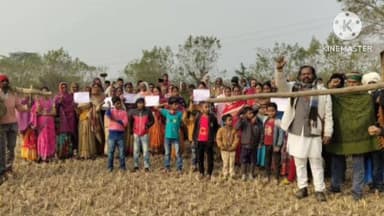 सोनाहातु: कृषि भूमि अधिग्रहण के खिलाफ किसानों का प्रदर्शन, सड़क निर्माण का विरोध