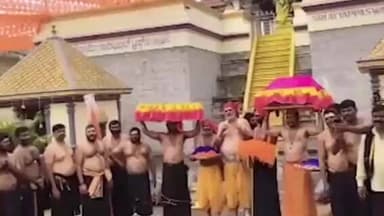 ಬೇಲೂರು: ಪಟ್ಟಣದಲ್ಲಿ ಅಯ್ಯಪ್ಪ ಸ್ವಾಮಿಯ ತಿರುವಾಭರಣ ಮೆರವಣಿಗೆಗೆ ಹರಿದು ಬಂದ ಭಕ್ತ ಸಾಗರ