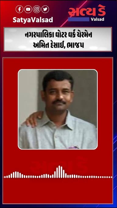 નગરપાલિકા વોટર વર્ક ચેરમેન અમિત દેસાઈ ભાજપ