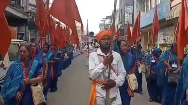 कामठी: नागपूर ते रामटेक श्री संत गजानन महाराज पायी पालखी सोहळ्याचे प्रस्थान,रनाळा येथे करण्यात आले स्वागत